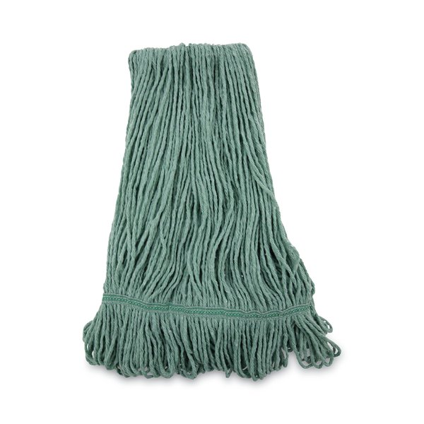 Boardwalk Medium Looped-End Wet Mop, Green, Cotton/Rayon/Synthetic, PK12 BWK502GNNB